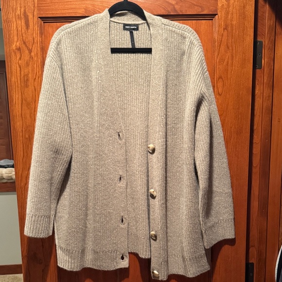 cozy earth Sweaters - Elegant Tan Women's Cashmere Cardigan
